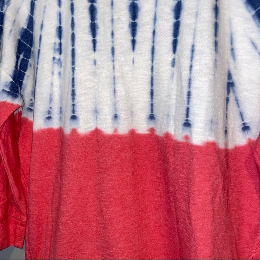 Sonoma Red white and blue tie dye shirt - Picture 2 of 4